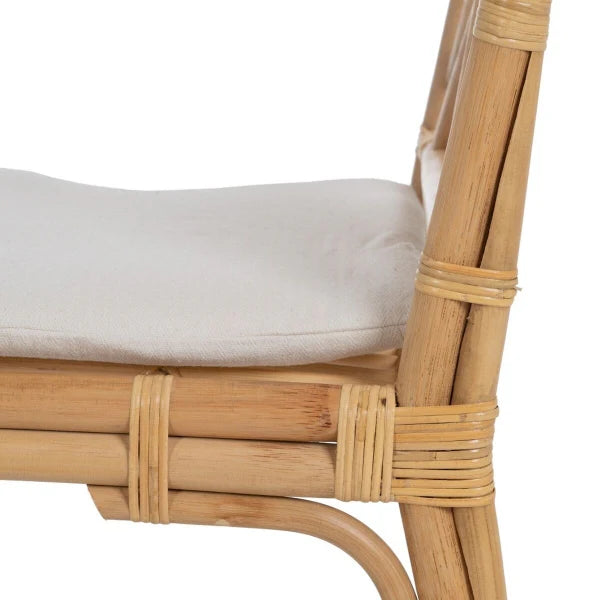 Chaise Design Bali - Rotin Naturel Tressé 45 x 55 x 91 cm
