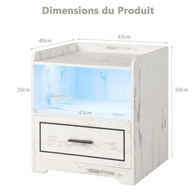 Table de Chevet Led Intelligente