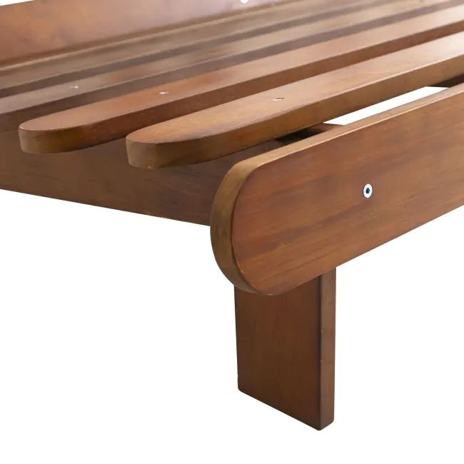 Ensemble Matelas Futon + Structure Bois Massif Noisette