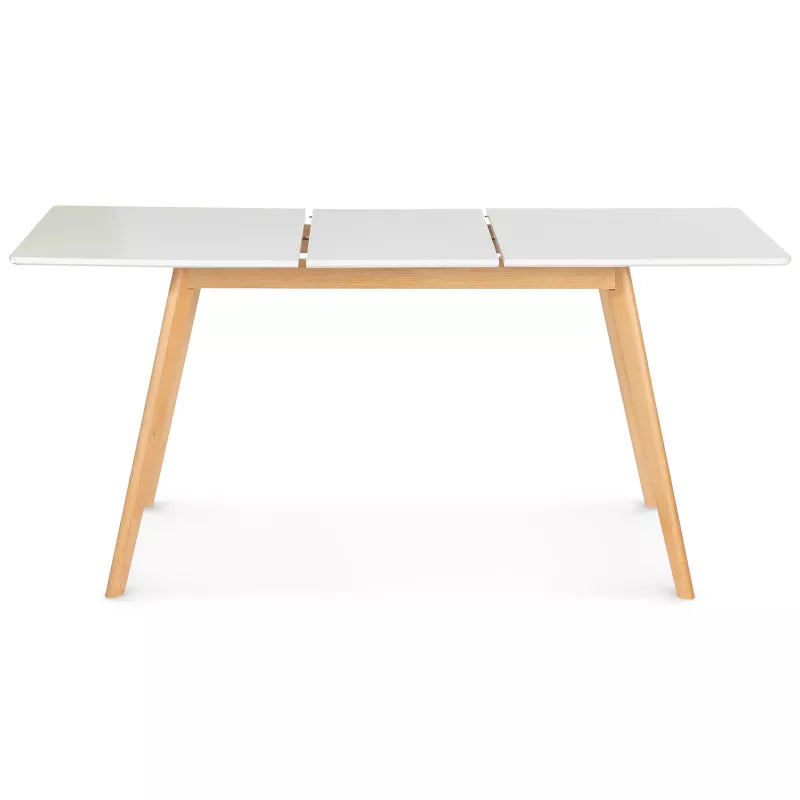 Table Scandinave Extensible Rectangle - 4-6 Personnes - Blanche