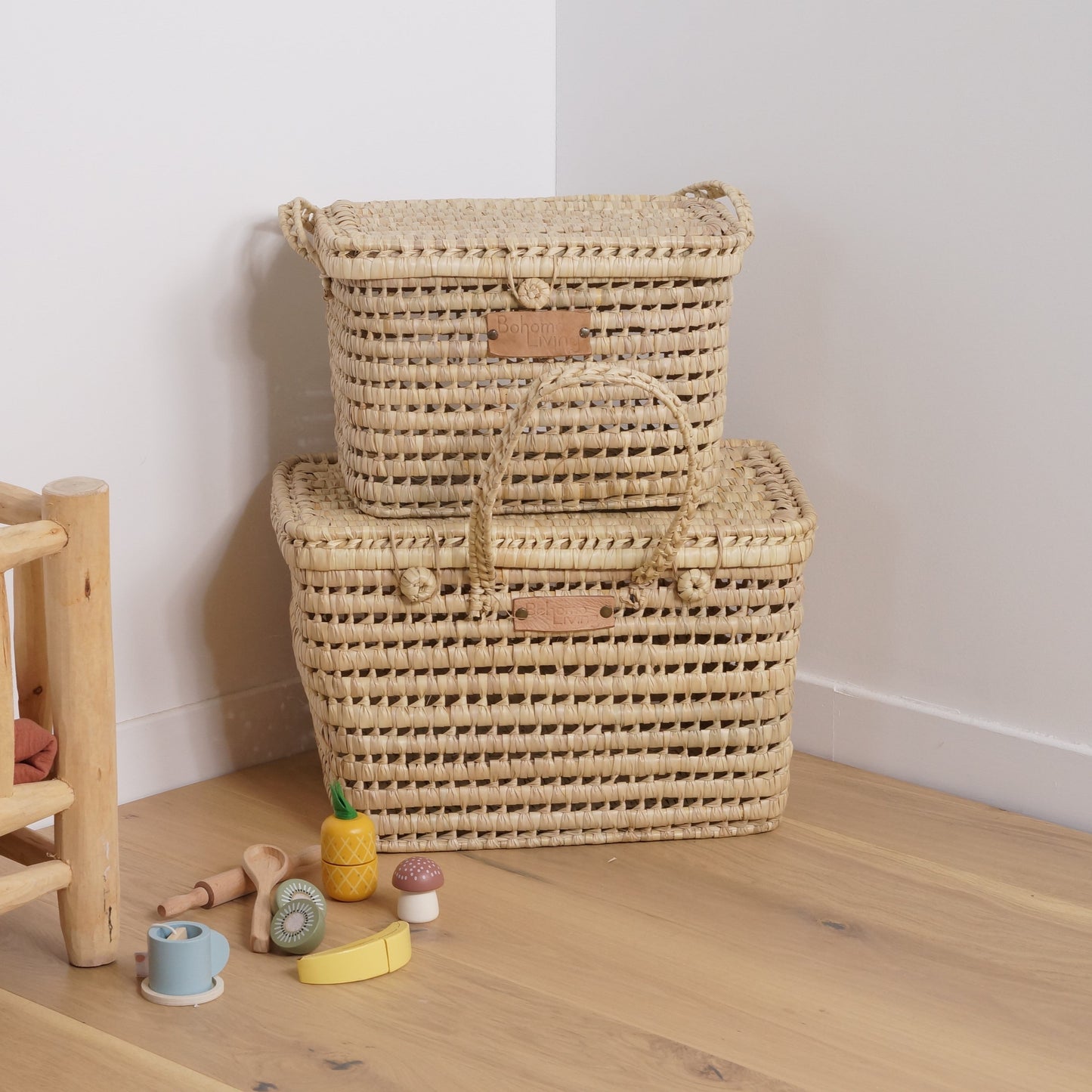 Malle de Rangement en Feuilles de Palmier 45cm