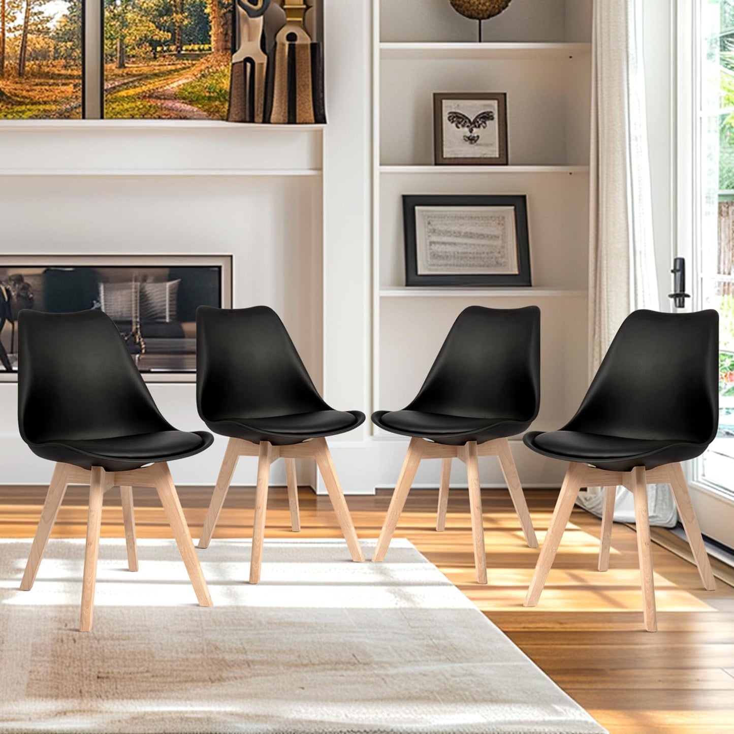 Lot de 4 Chaises - Noir