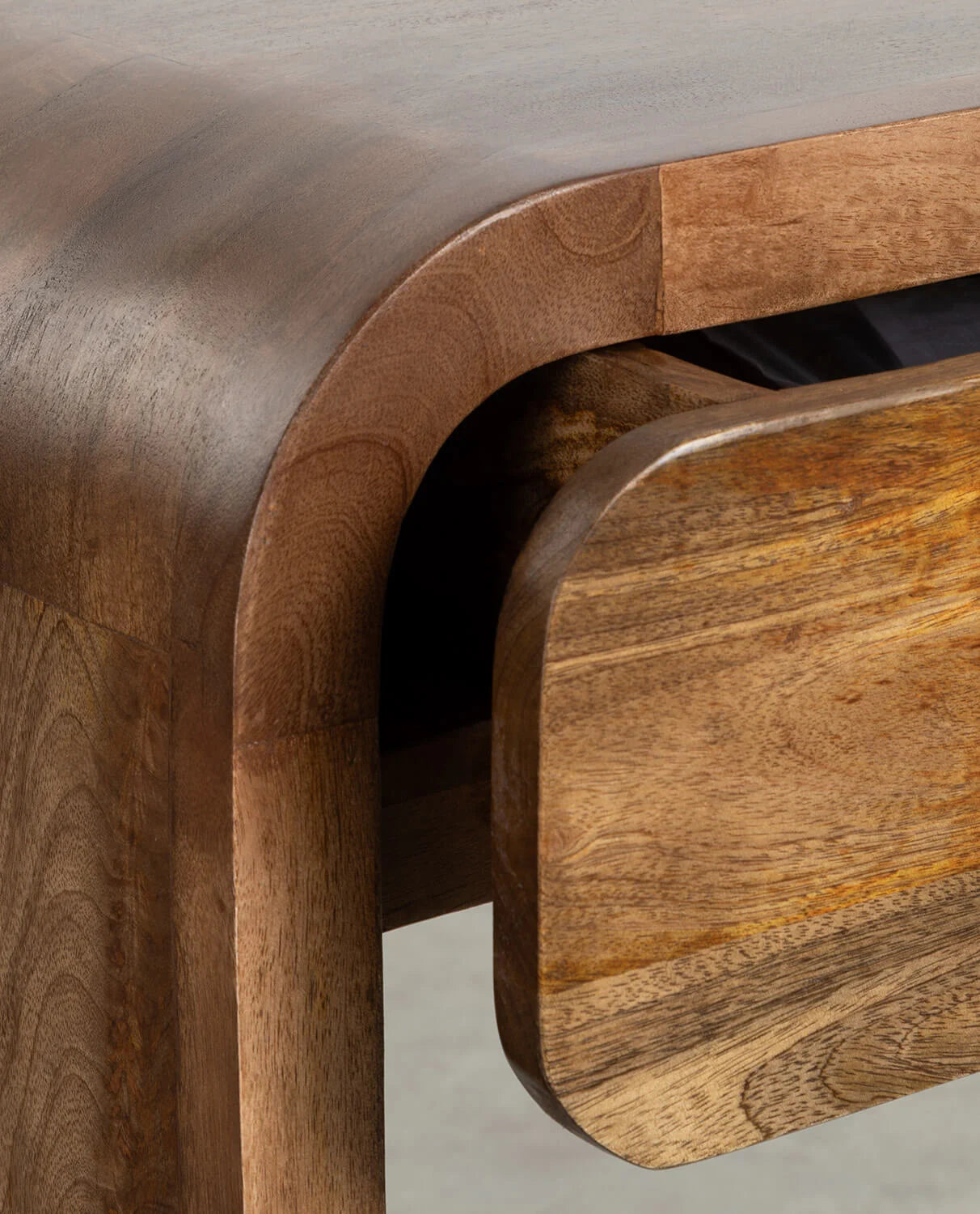 Console avec Deux Tiroirs en Bois de Mangue