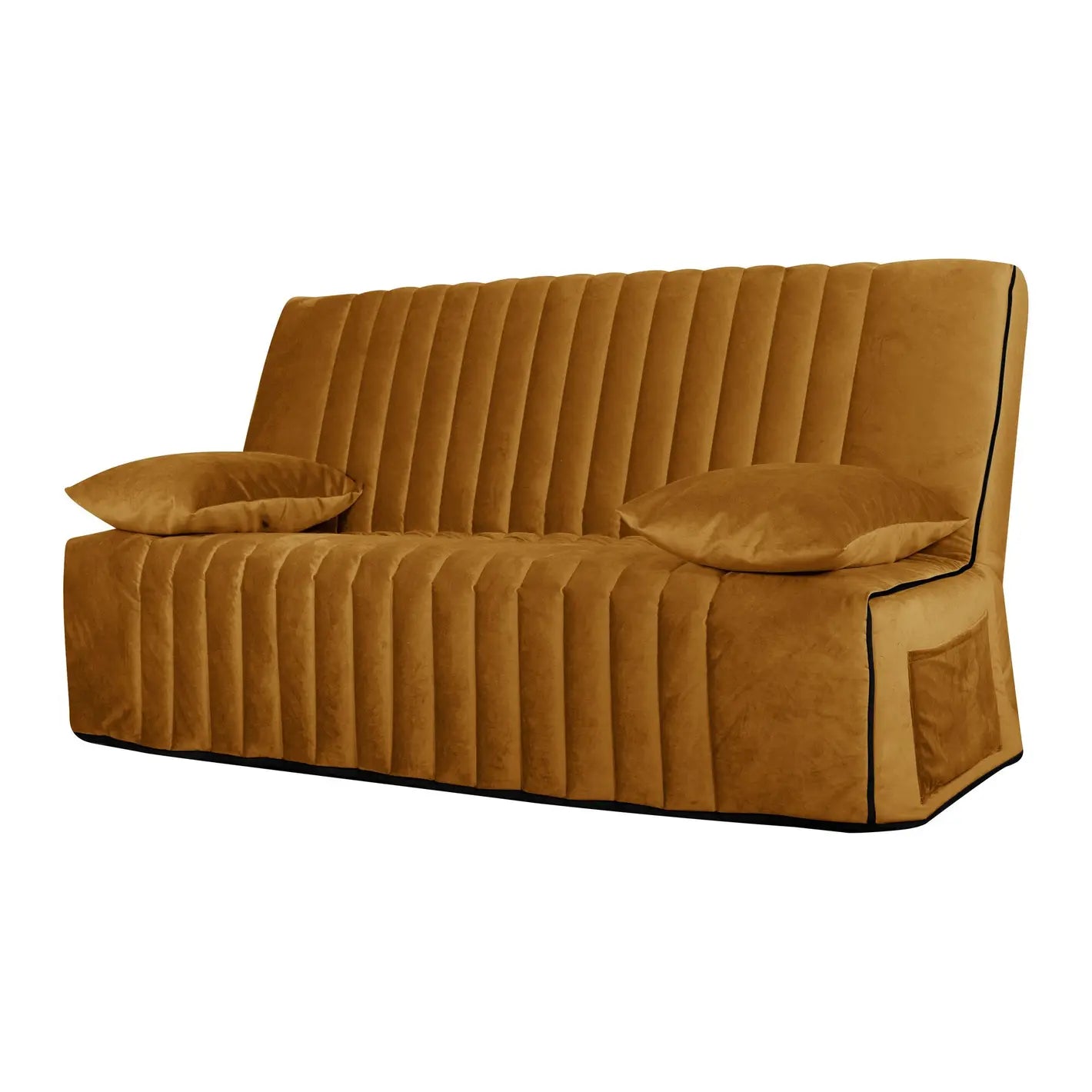 Canapé Clic-Clac - Velours Matelas 15 cm