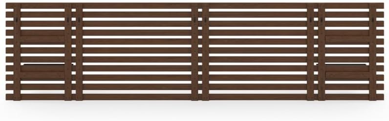 Tête de Lit Suspendue en Lattes - 240 cm Bois Vieilli