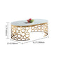 Table Basse Ovale Moderne en Marbre