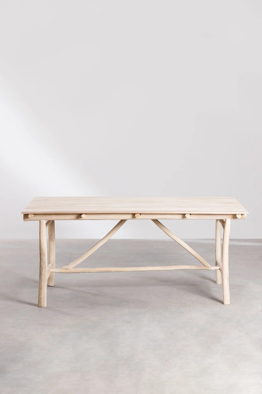 Table de Salle à Manger Rectangulaire en Bois de Teck (180,5x100 cm)