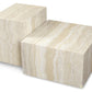Ensemble 2 Tables Basses Travertin