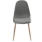 Chaise CLAYD style scandinave en velours gris clair