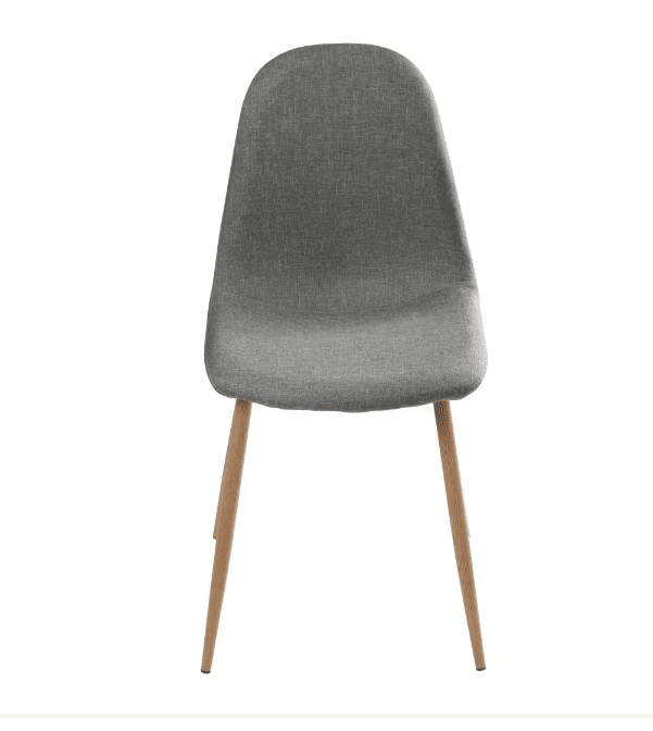 Chaise CLAYD style scandinave en velours gris clair