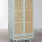 Armoire avec Tiroir en Bois & Portes en Rotin