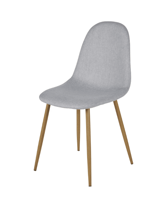 Chaise CLAYD style scandinave en velours gris clair