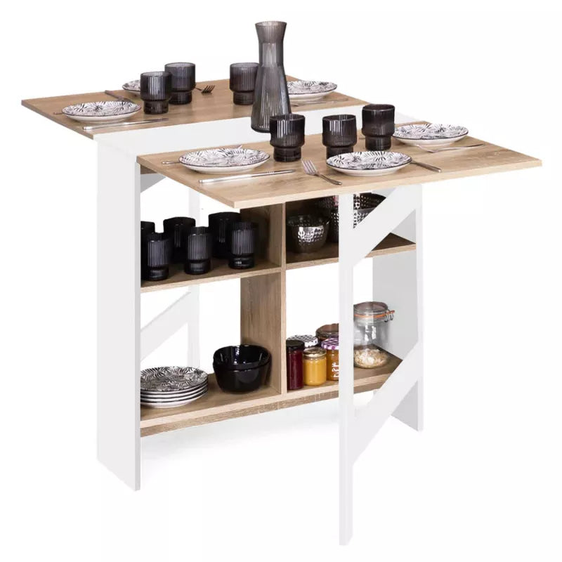 Table Console Pliable - 2-6 Personnes - Avec Rangements