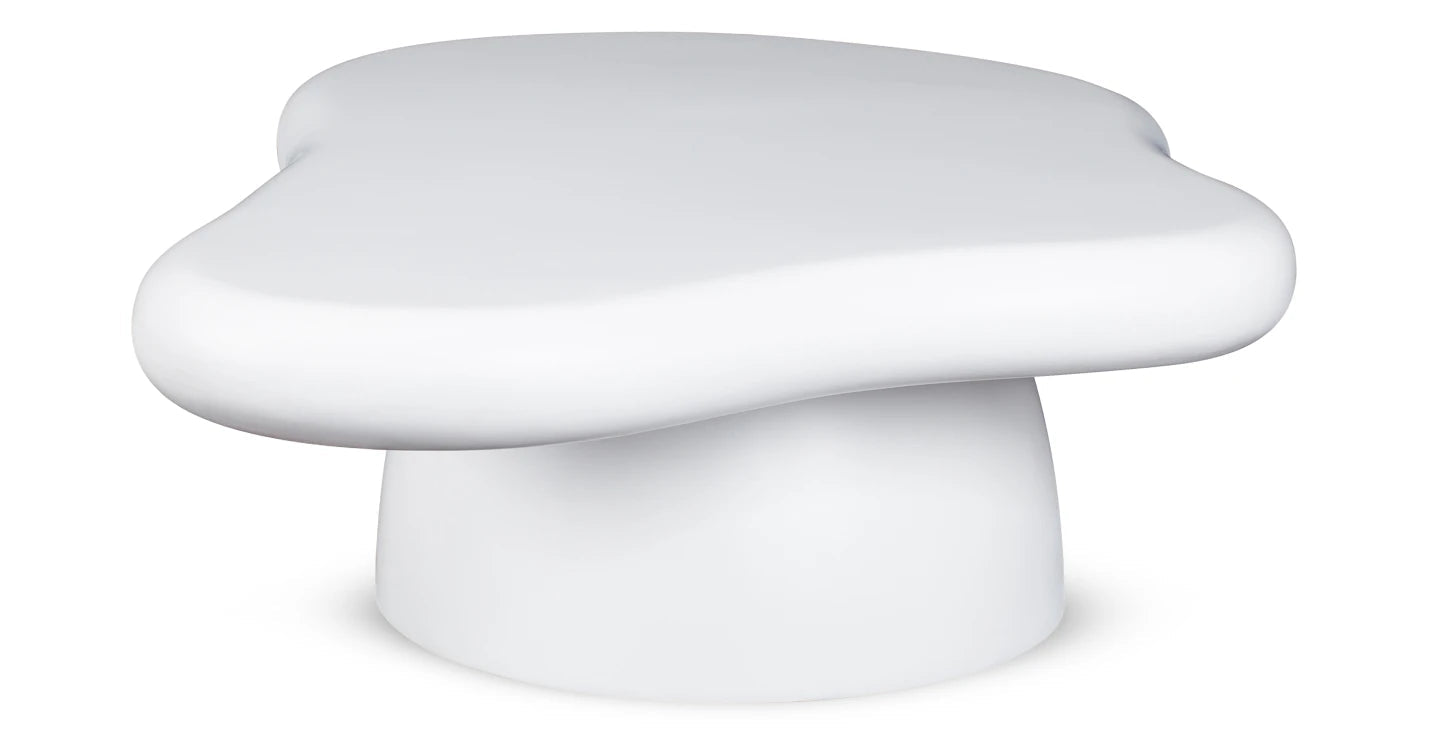 Table Basse Fibre de Verre - Blanc Coco