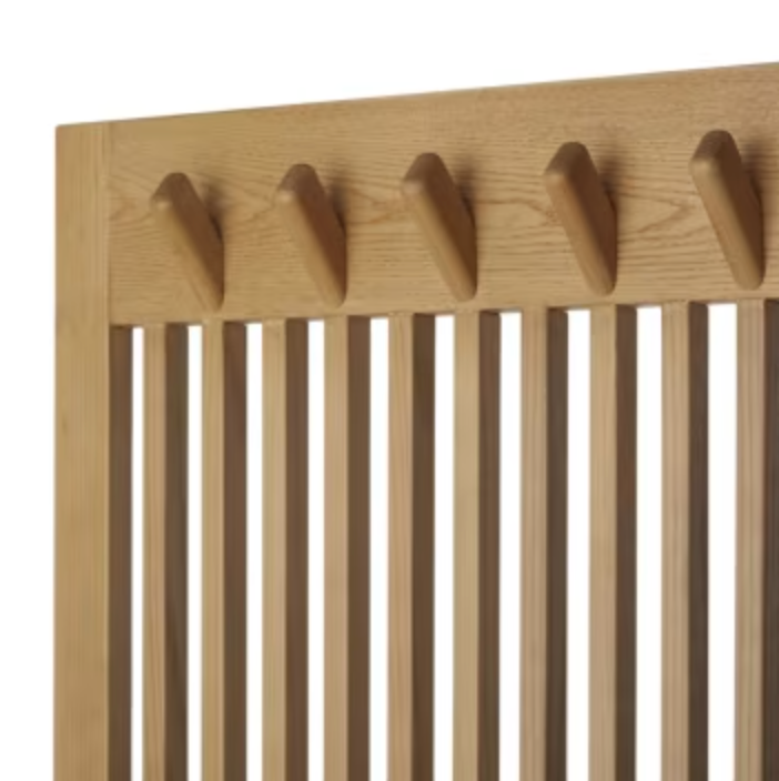 Vestiaire 3 Portes avec Portant en Bois de Frêne