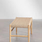 Banc en Bois de Chêne et Corde Tressée