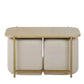 Table Basse et Assises en Polyester Recyclé - Beige Clair