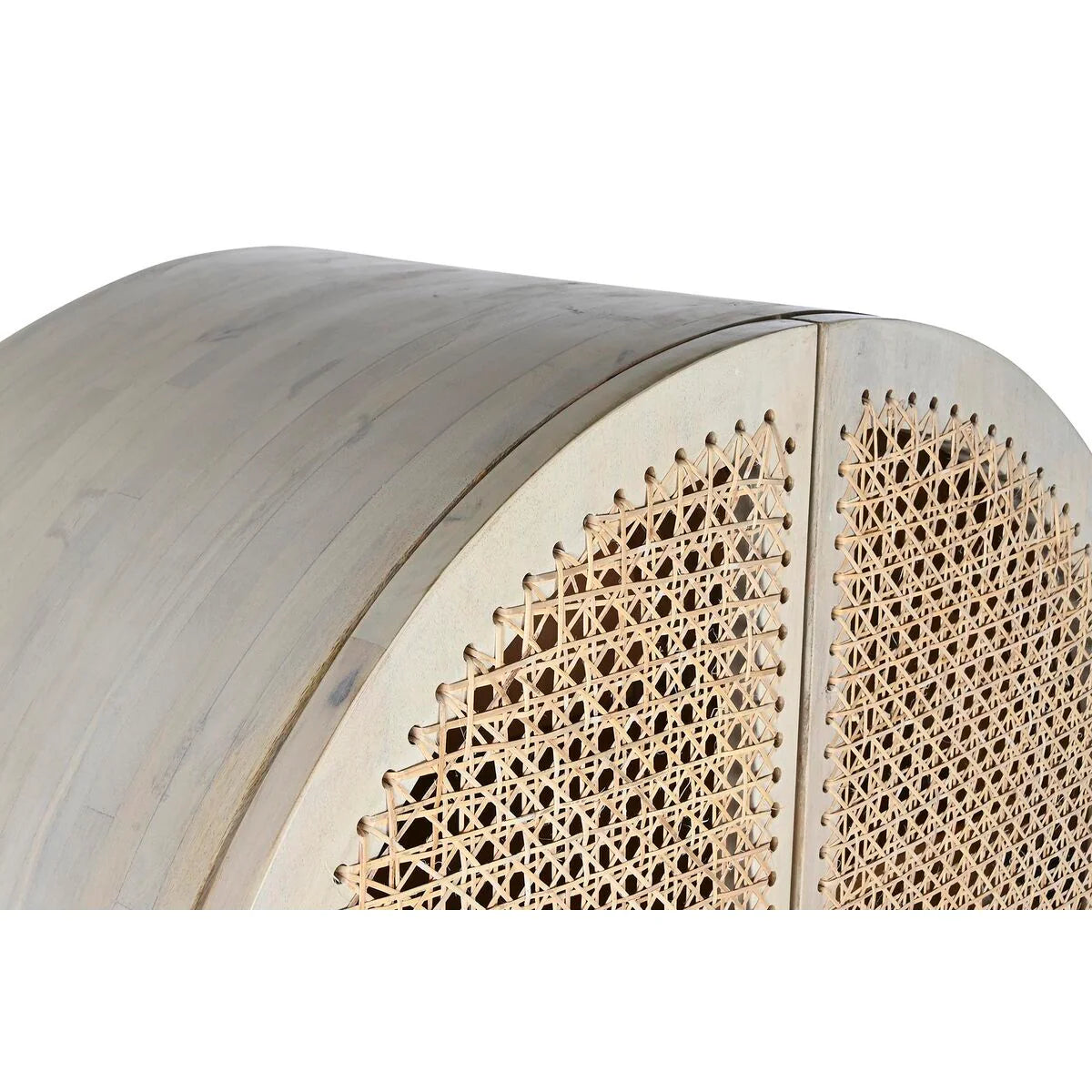 Bahut Arrondi en Cannage et Bois de Manguier