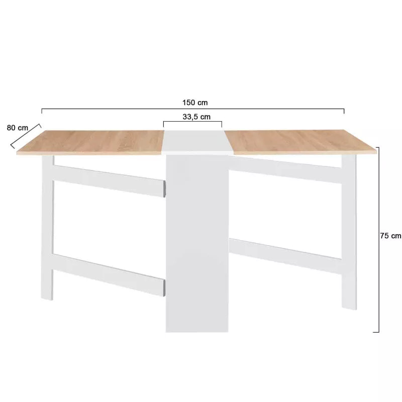 Table Console Pliable - 2-6 Personnes - Avec Rangements
