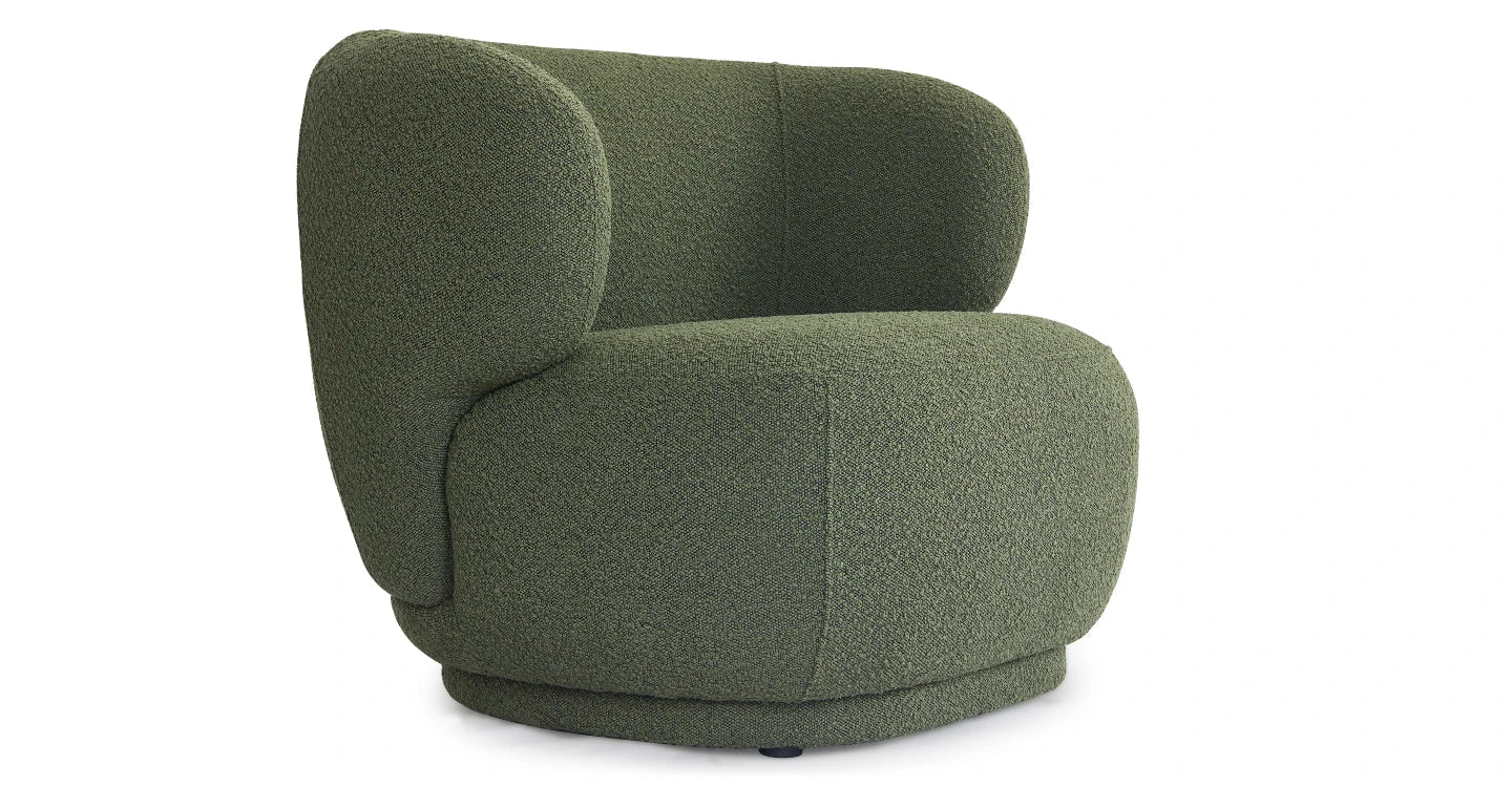 Ensemble Fauteuil + Canapé 2 Places - Tissu Bouclé - Kaki