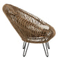 Siège Lounge avec Coussin Rotin/Fer - Naturel