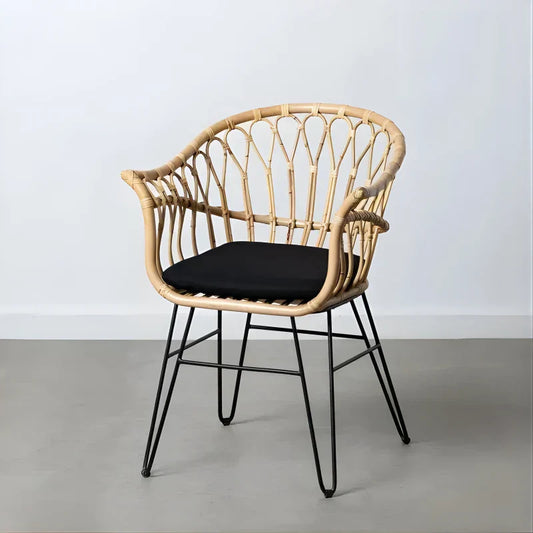 Chaise Design Bali en Rotin Naturel - 60 x 57 x 81 cm