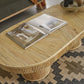Table Basse Ovale en Canne de Rotin - 120 cm