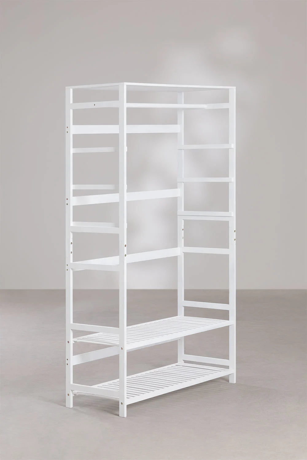 Armoire Ouverte en Bois de Bambou