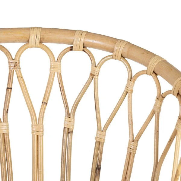 Chaise Design Bali en Rotin Naturel - 60 x 57 x 81 cm