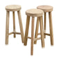 Tabouret de Bar Rond Naturel - Bois Brut