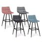 Lot de 4 Tabourets de Bar en Velours