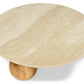 Table Basse Pied Boule - Plateau Travertin