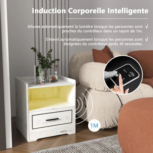 Table de Chevet Led Intelligente