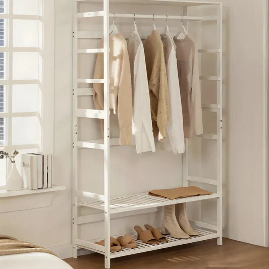 Armoire Ouverte en Bois de Bambou