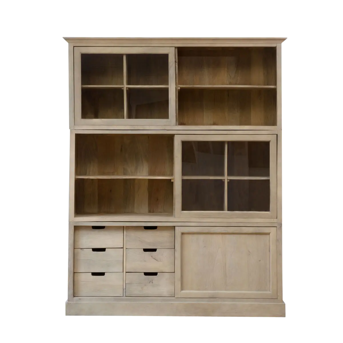 Vaisselier en Bois de Manguier Beige