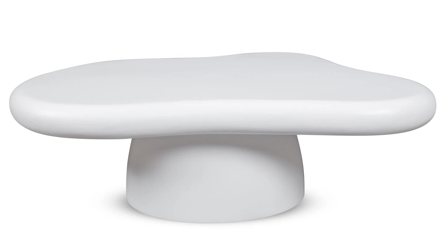Table Basse Fibre de Verre - Blanc Coco