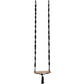 Balançoire déco bohème en bois et coton noir