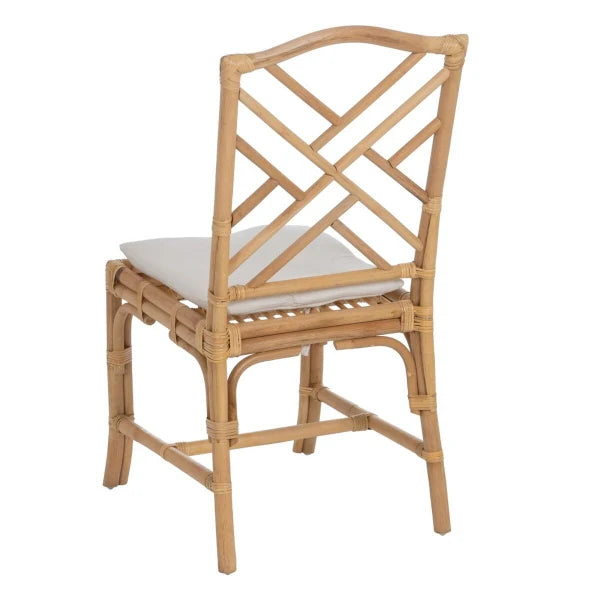 Chaise Design Bali - Rotin Naturel Tressé 45 x 55 x 91 cm