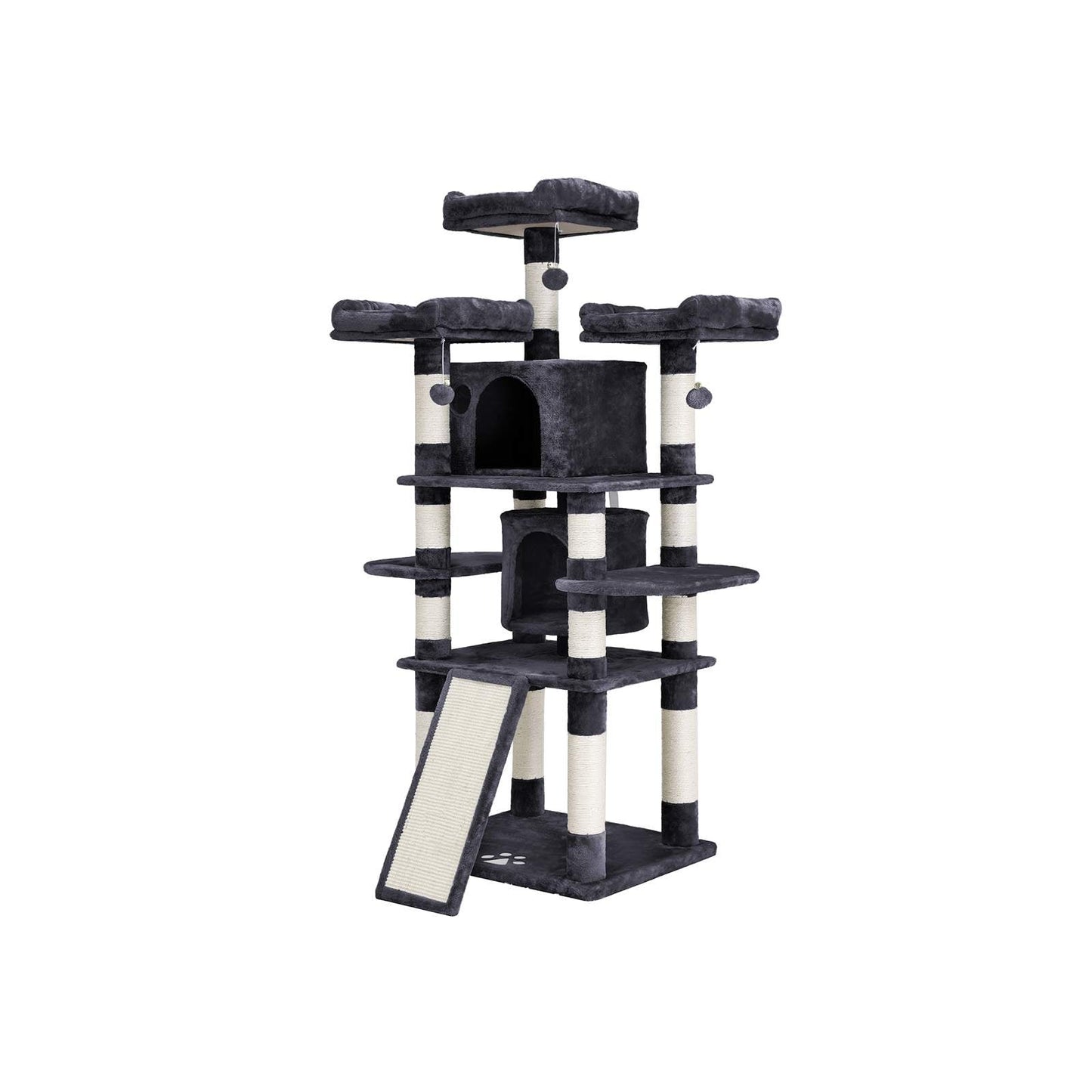 Arbre à chat 172 cm gris foncé