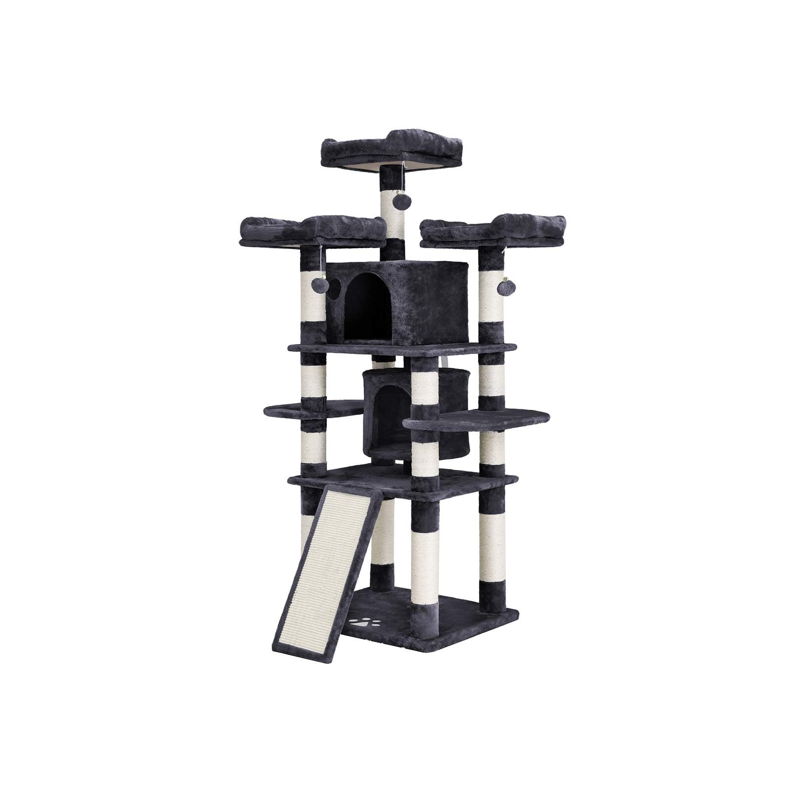 Arbre à chat 172 cm gris foncé