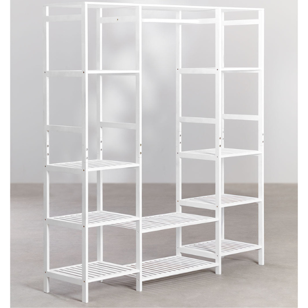 Armoire Ouverte avec Étagères en Bois