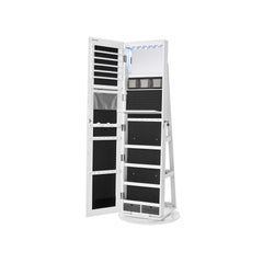 Armoire à bijoux avec 6 LED sur pieds