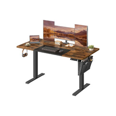 Bureau assis debout réglable en hauteur avec pochette