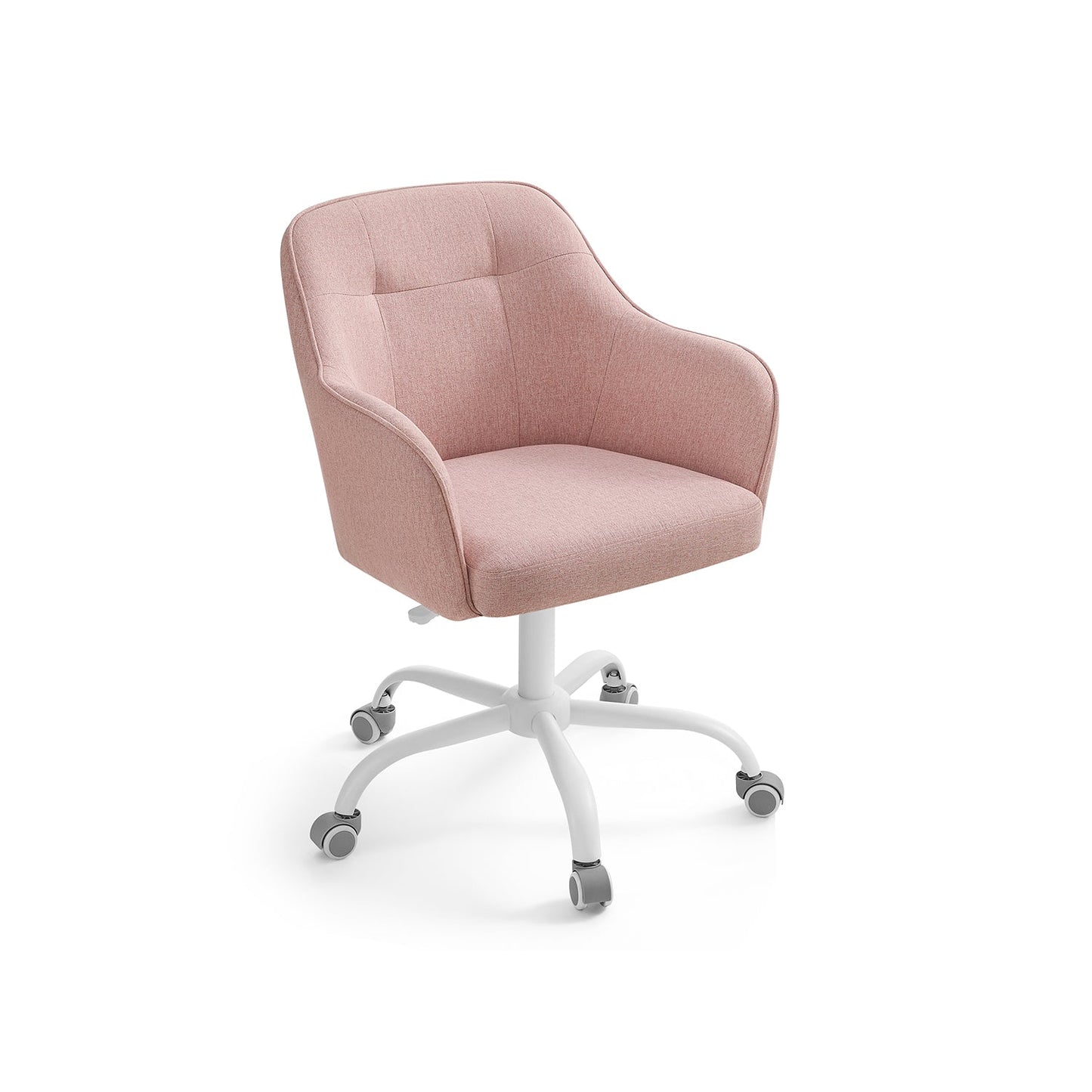 Fauteuil ergonomique pivotant réglable rose