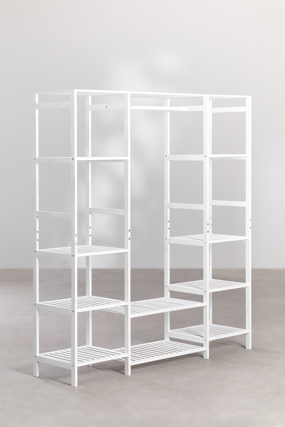 Armoire Ouverte avec Étagères en Bois