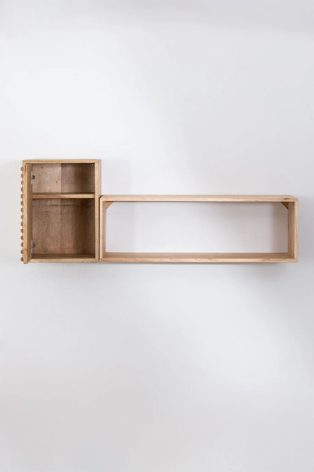 Set de 2 Étagères Murales en Bois de Mindi