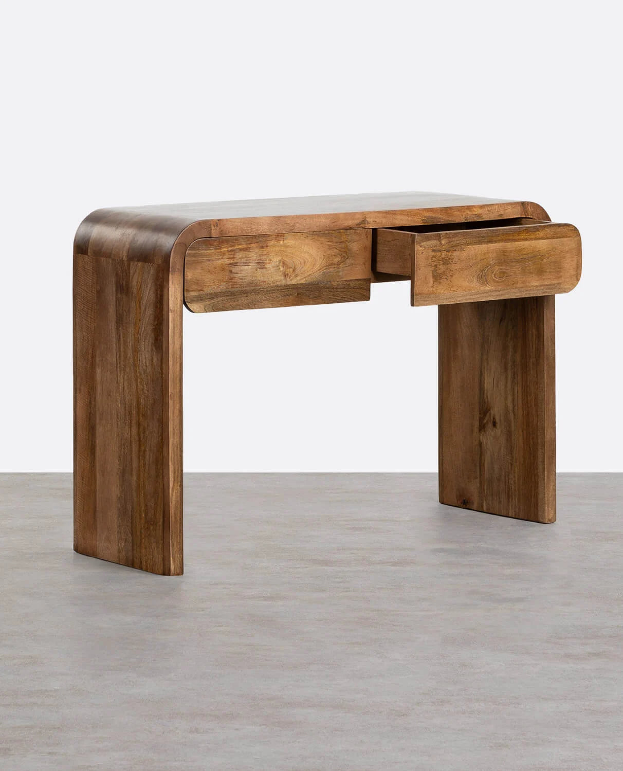 Console avec Deux Tiroirs en Bois de Mangue