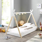 Lit Cabane Enfant TIPI avec Tissus - 90x200 cm
