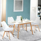 Table Scandinave Extensible Rectangle - 4-6 Personnes - Blanche