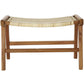 Banc balinais 1 place en Bois de teck Rotin Naturel Cannage